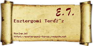 Esztergomi Teréz névjegykártya